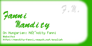 fanni mandity business card